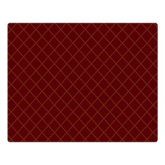 Diagonal Dark Red Small Plaids Geometric  Double Sided Flano Blanket (large)  by ConteMonfrey