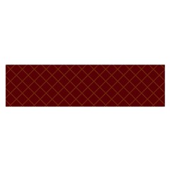 Diagonal Dark Red Small Plaids Geometric  Oblong Satin Scarf (16  X 60 ) by ConteMonfrey