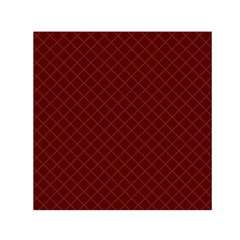 Diagonal Dark Red Small Plaids Geometric  Square Satin Scarf (30  X 30 ) by ConteMonfrey