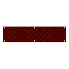 Diagonal Dark Red Small Plaids Geometric  Banner And Sign 4  X 1  by ConteMonfrey