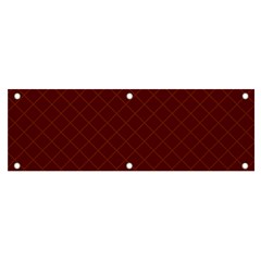 Diagonal Dark Red Small Plaids Geometric  Banner And Sign 6  X 2  by ConteMonfrey