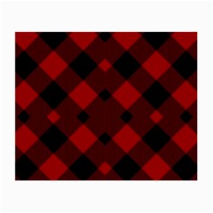 Red Diagonal Plaid Big Small Glasses Cloth (2 Sides) by ConteMonfrey