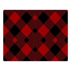 Red Diagonal Plaid Big Double Sided Flano Blanket (large)  by ConteMonfrey