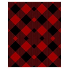 Red Diagonal Plaid Big Drawstring Bag (small) by ConteMonfrey