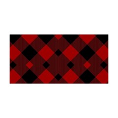 Red Diagonal Plaid Big Yoga Headband by ConteMonfrey