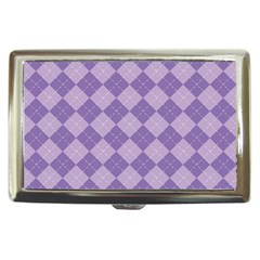 Diagonal Comfort Purple Plaids Cigarette Money Case by ConteMonfrey