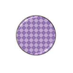 Diagonal Comfort Purple Plaids Hat Clip Ball Marker by ConteMonfrey