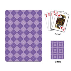 Diagonal Comfort Purple Plaids Playing Cards Single Design (rectangle) by ConteMonfrey