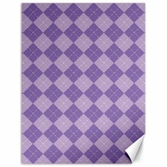 Diagonal Comfort Purple Plaids Canvas 12  X 16  by ConteMonfrey