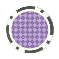 Diagonal Comfort Purple Plaids Poker Chip Card Guard (10 Pack) by ConteMonfrey