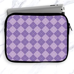 Diagonal Comfort Purple Plaids Apple Ipad 2/3/4 Zipper Cases by ConteMonfrey