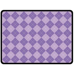 Diagonal Comfort Purple Plaids Double Sided Fleece Blanket (large)  by ConteMonfrey