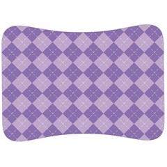 Diagonal Comfort Purple Plaids Velour Seat Head Rest Cushion by ConteMonfrey