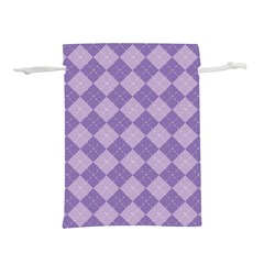 Diagonal Comfort Purple Plaids Lightweight Drawstring Pouch (m) by ConteMonfrey