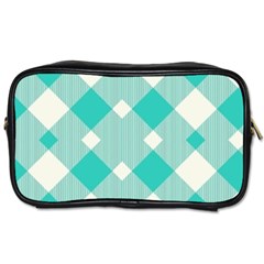 Diagonal Blue Torquoise Toiletries Bag (two Sides) by ConteMonfrey