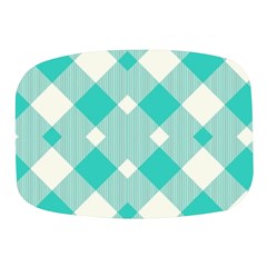 Diagonal Blue Torquoise Mini Square Pill Box by ConteMonfrey