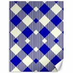 Blue Diagonal Plaids  Canvas 18  x 24  17.8 x23.08  Canvas - 1