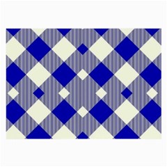 Blue Diagonal Plaids  Large Glasses Cloth by ConteMonfrey