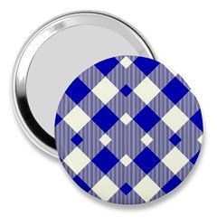 Blue Diagonal Plaids  3  Handbag Mirrors by ConteMonfrey