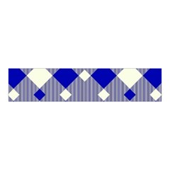 Blue Diagonal Plaids  Velvet Scrunchie by ConteMonfrey