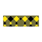 Yellow diagonal Plaids Sticker Bumper (10 pack) Front