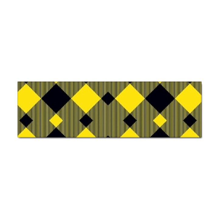 Yellow diagonal Plaids Sticker Bumper (10 pack)