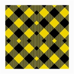 Yellow Diagonal Plaids Medium Glasses Cloth (2 Sides) by ConteMonfrey