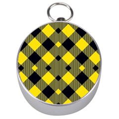 Yellow Diagonal Plaids Silver Compasses by ConteMonfrey