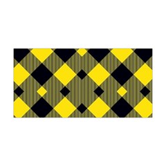 Yellow Diagonal Plaids Yoga Headband by ConteMonfrey