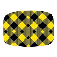 Yellow Diagonal Plaids Mini Square Pill Box by ConteMonfrey