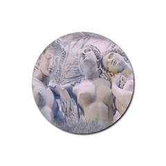 Three Graces Collage Artwork Rubber Round Coaster (4 Pack) by dflcprintsclothing