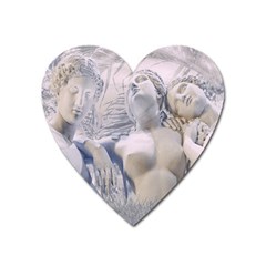 Three Graces Collage Artwork Heart Magnet by dflcprintsclothing