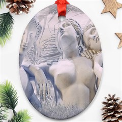 Three Graces Collage Artwork Oval Ornament (two Sides) by dflcprintsclothing