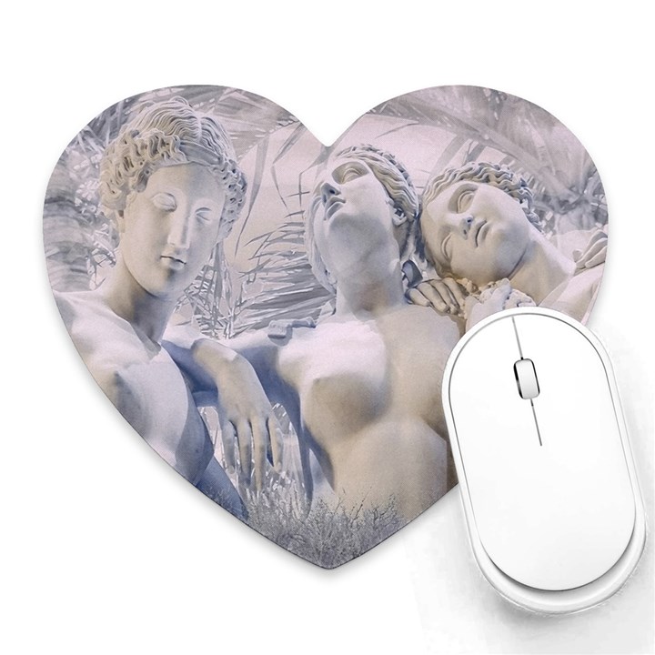 Three Graces Collage Artwork Heart Mousepad