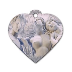 Three Graces Collage Artwork Dog Tag Heart (two Sides) by dflcprintsclothing