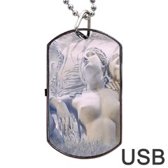 Three Graces Collage Artwork Dog Tag Usb Flash (one Side) by dflcprintsclothing