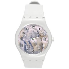 Three Graces Collage Artwork Round Plastic Sport Watch (m) by dflcprintsclothing