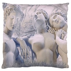 Three Graces Collage Artwork Large Cushion Case (one Side) by dflcprintsclothing