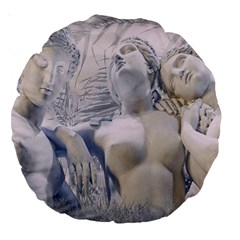 Three Graces Collage Artwork Large 18  Premium Round Cushions by dflcprintsclothing