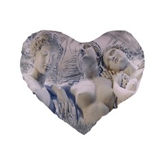 Three Graces Collage Artwork Standard 16  Premium Heart Shape Cushions by dflcprintsclothing