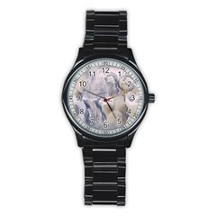 Three Graces Collage Artwork Stainless Steel Round Watch by dflcprintsclothing