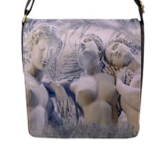 Three Graces Collage Artwork Flap Closure Messenger Bag (l) by dflcprintsclothing