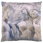 Three Graces Collage Artwork Large Flano Cushion Case (Two Sides) Front