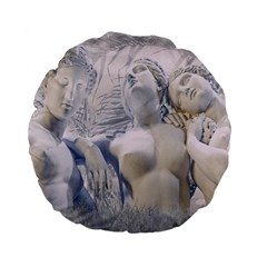 Three Graces Collage Artwork Standard 15  Premium Flano Round Cushions by dflcprintsclothing