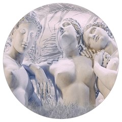 Three Graces Collage Artwork Round Trivet by dflcprintsclothing