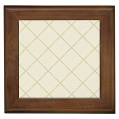 Discreet Cream Plaids Framed Tile by ConteMonfrey