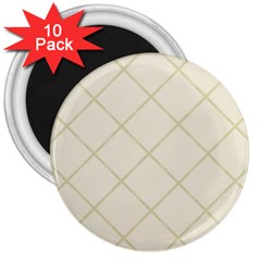 Discreet Cream Plaids 3  Magnets (10 Pack)  by ConteMonfrey