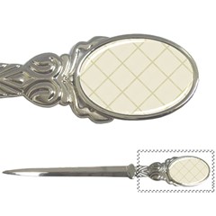 Discreet Cream Plaids Letter Opener by ConteMonfrey