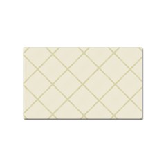 Discreet Cream Plaids Sticker (rectangular) by ConteMonfrey