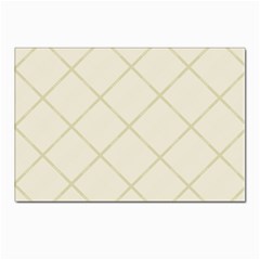 Discreet Cream Plaids Postcard 4 x 6  (pkg Of 10) by ConteMonfrey